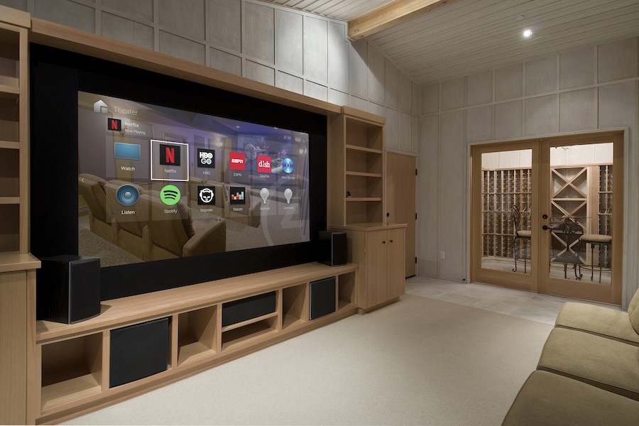 A luxury home theater system.